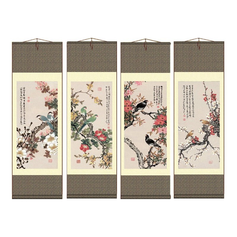 Musicians - Partial-Print Wall Scroll - Chinese Artwork